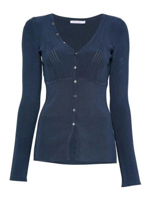 PATRIZIA PEPE: Suéteres con cuello pico - Suéter Cuello Redondo - Azul