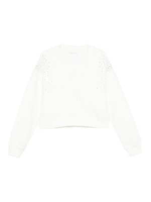 PATRIZIA PEPE: maglia collo rotondo - Maglione Con Strass