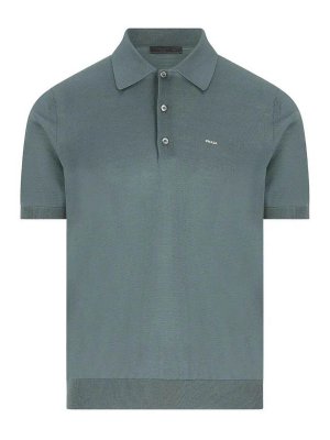 PRADA: polo shirts - Superfine Wool Polo Shirt