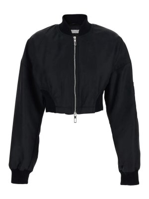 SPORTMAX: Chaquetas Bomber - Chaqueta Bomber - Negro