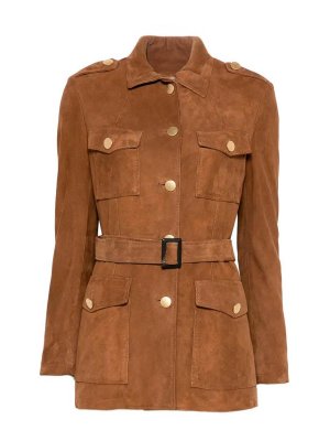 TAGLIATORE: Chaquetas de cuero - Chaqueta De Cuero - Marrón