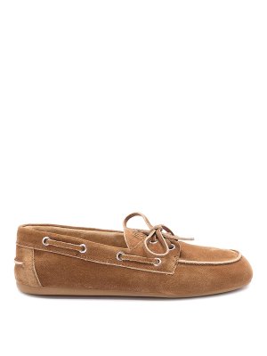 MIU MIU: Loafers & Slippers - Faded Unlined Suede Loafers