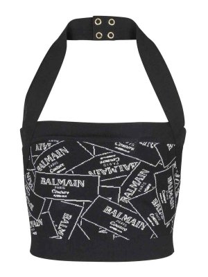 Balmain: Tops y camisetas sin mangas - Top - Negro