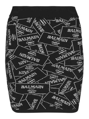 Balmain: mini skirts - Short Knit Skirt
