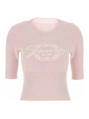GIVENCHY: Suéteres con cuello pico - Suéter Cuello Redondo - Rosado