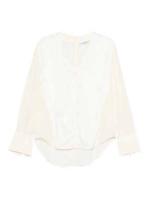 VICTORIA BECKHAM: Top e canotte - Top arricciato con scollo a V