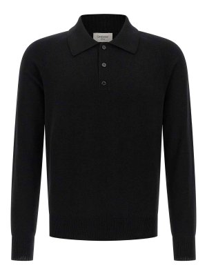 SAINT LAURENT: shirts - Buttoned Wool Polo Shirt