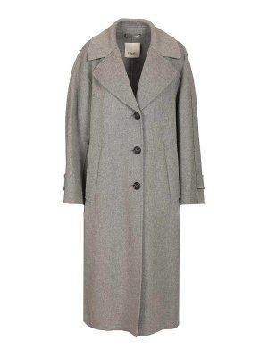 S MAX MARA: Knielange Mäntel - Knielanger Mantel - Grau