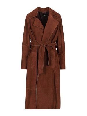 ARMA: leather coats - Yava Suede Leather Coat