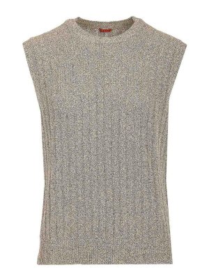 BARENA VENEZIA: Strickpullover mit Rundhalsausschnitt - Rundhalspullover - Blau