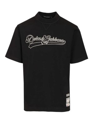DOLCE & GABBANA: t-shirt - T-shirt in cotone con ricamo