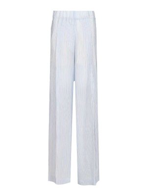 DRIES VAN NOTEN: casual trousers - Striped Wide-Leg Trousers