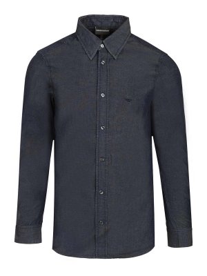 EMPORIO ARMANI: シャツ - シャツ - ブルー