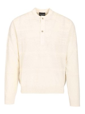 EMPORIO ARMANI: crew necks - Sweater With Henley Collar