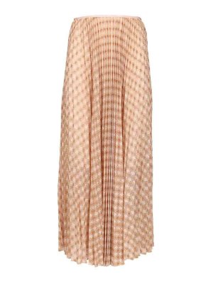 FORTE FORTE: Knee length skirts & Midi - Diamond Jersey Plisse Skirt