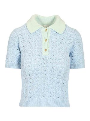 FORTE FORTE: Polos  - Polo - Bleu Clair