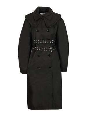 GANNI: trench coats - Duchesse Nylon Trenchcoat