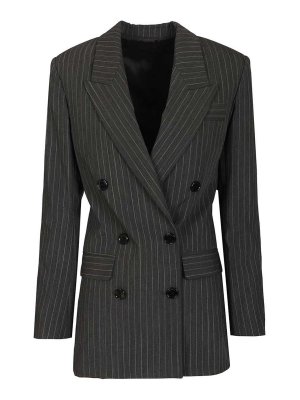 ISABEL MARANT: blazers - Double-Breasted Pinstriped Blazer