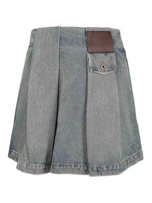 LOEWE: minigonne - Minigonna in denim lavato