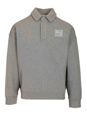 MAISON KITSUNÉ: polo shirts - Oversized Polo Sweatshirt