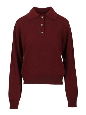 Maison Margiela: Polos - Polo - Rojo Oscuro