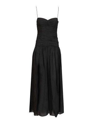 MATTEAU: knee length dresses - Gathered Drop Waist Dress