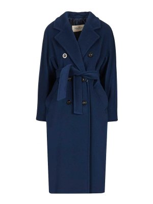 Max Mara: Knielange Mäntel - Knielanger Mantel - Blau