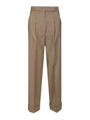 Max Mara: カジュアルトラウザー - カジュアルパンツ - ブラウン