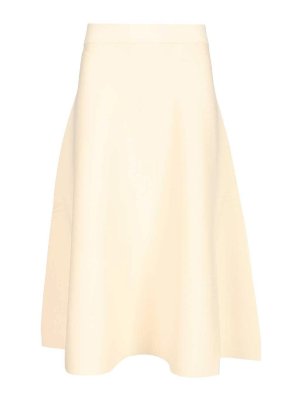Max Mara: Knielange und Midi Röcke - Midirock - Weiß