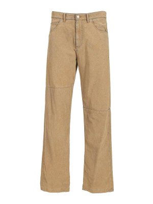 MM6 MAISON MARGIELA: ストレートジーンズ - ストレートジーンズ - ベージュ