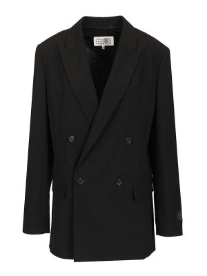 MM6 MAISON MARGIELA: blazers - Double-Breasted Blazer