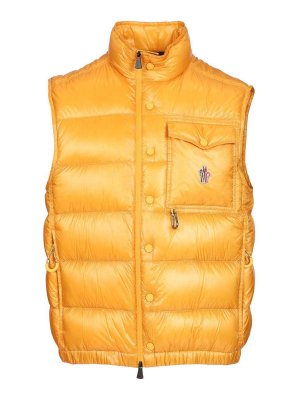 MONCLER: Kurze Daunenjacken - Daunenjacke - Gelb