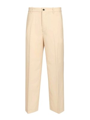 NINE IN THE MORNING: Pantalones de sastrerìa - Pantalones De Sastrería - Blanco