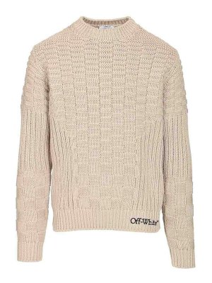 OFF-WHITE: crew necks - Arrow Cotton Sweater
