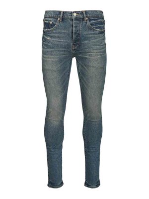 PURPLE BRAND: Jeans Rectos - Vaqueros Rectos - Azul