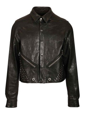 RICK OWENS: leather jacket - Alice Tour Jacket