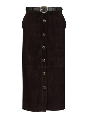 Self Portrait: Knielange und Midi Röcke - Midirock - Braun