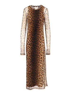 SPORTMAX: Vestidos media pierna - Vestido Midi - Estampado Animalier