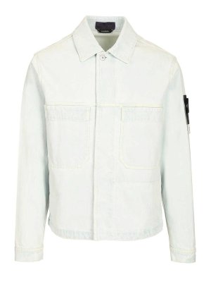 STONE ISLAND: Jeansjacken - Jeansjacke - Hellblau