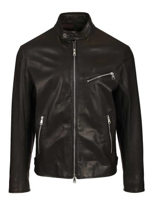 TAGLIATORE: Chaquetas de cuero - Chaqueta De Cuero - Negro