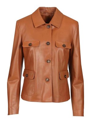 TAGLIATORE: レザージャケット - レザージャケット - ブラウン