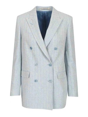 TAGLIATORE: blazers - Oversized Double-Breasted Blazer