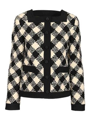 VALENTINO GARAVANI: casual jackets - Damier Checked Boucl Tweed Jacket