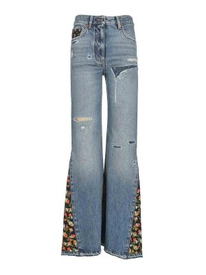 VALENTINO GARAVANI: ベルボトムジーンズ - フレアジーンズ - ブルー