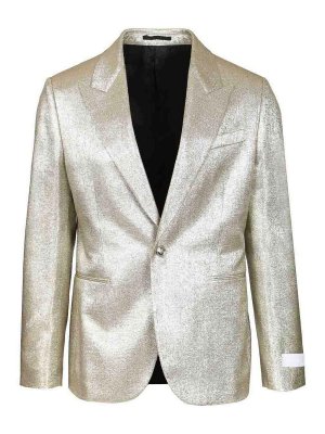 VERSACE: Vestes de costume - Blazer - Argent