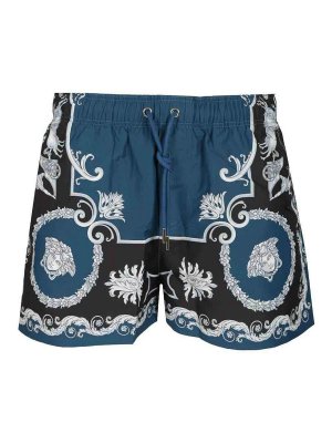 VERSACE: Trousers Shorts - Baroque Swim Shorts