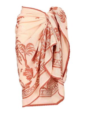 ZIMMERMANN: copricostume - Sarong in cotone rosa cipria