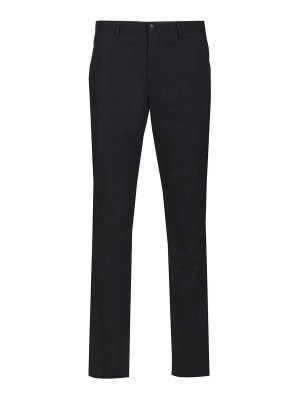 GIORGIO ARMANI: casual trousers - Flat Front Trousers In Virgin Wool