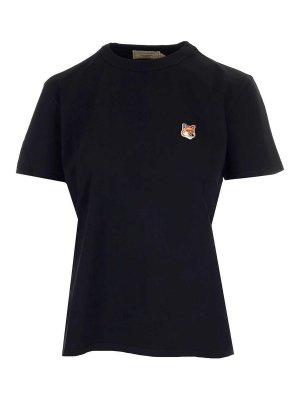 MAISON KITSUNÉ: T-shirts - T-Shirt - Schwarz