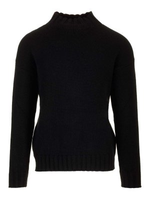 TAGLIATORE: Suéteres con cuello pico - Suéter Cuello Redondo - Negro